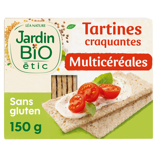 boho cosmetics Tartines Craquantes Multicérérales sans gluten - Jardin Bio Étic