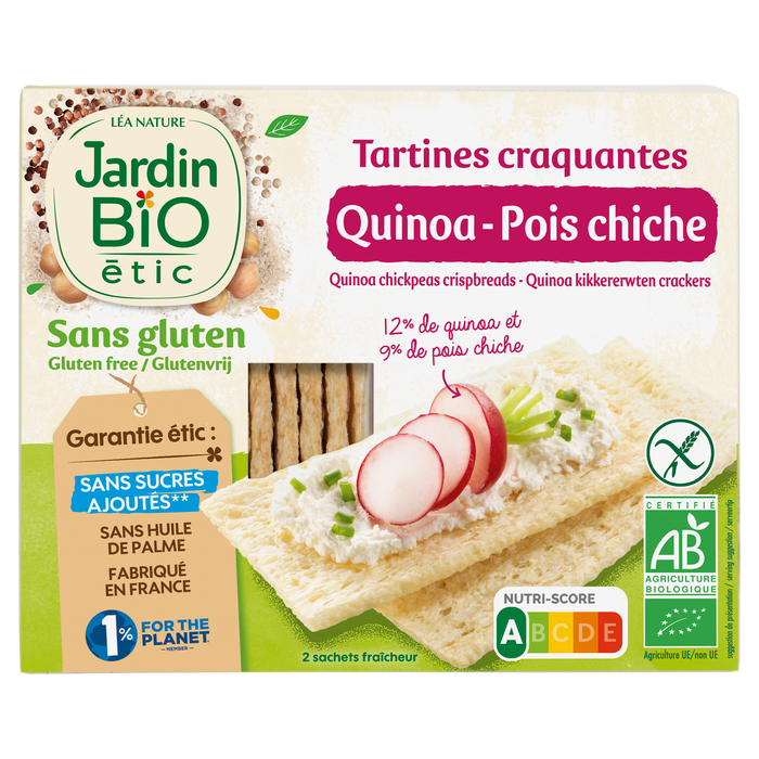 Boho Cosmetics Tartines Craquantes Quinoa Pois Chiche Sans Gluten - Jardin Bio Étic