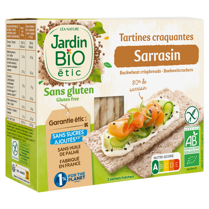 Boho Cosmetics Tartines Craquantes Sarrasin Sans Gluten - Jardin Bio Étic