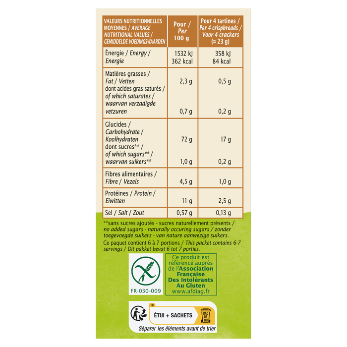 Boho Cosmetics Tartines Craquantes Sarrasin Sans Gluten - Jardin Bio Étic