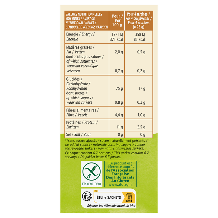 Boho Cosmetics Tartines Craquantes Sarrasin Sans Sel Et Sans Gluten - Jardin Bio Étic