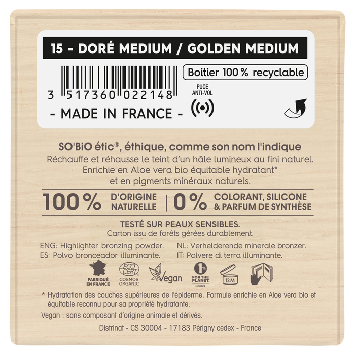 Boho Cosmetics Terre De Soleil Teint Divin - SO'BiO étic