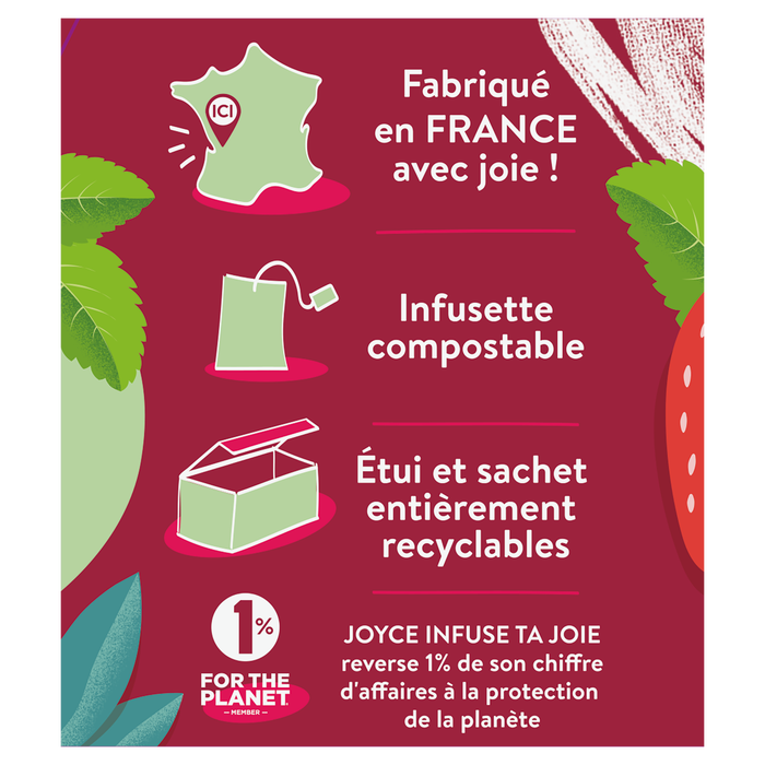 Boho Cosmetics Thé Blanc Saveur Fraise & Menthe - Joyce