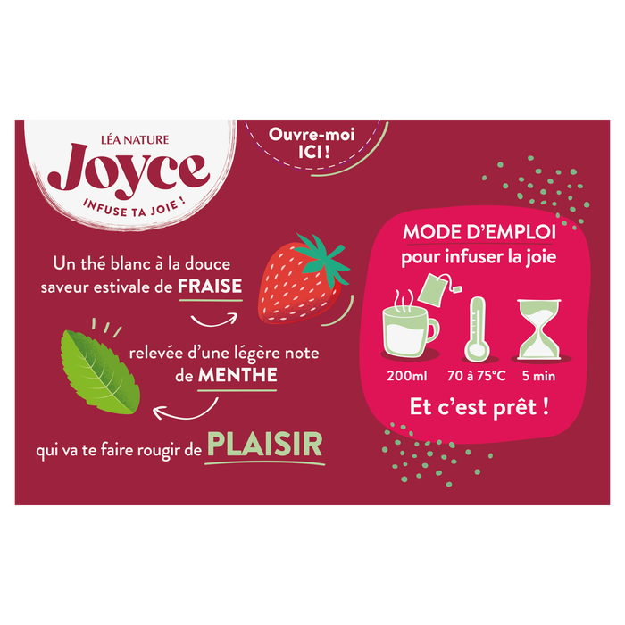 Boho Cosmetics Thé Blanc Saveur Fraise & Menthe - Joyce