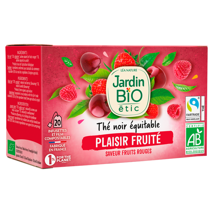 Boho Cosmetics Thé Noir Equitable Plaisir Fruité Fruits Rouges - Bio - Jardin BiO étic