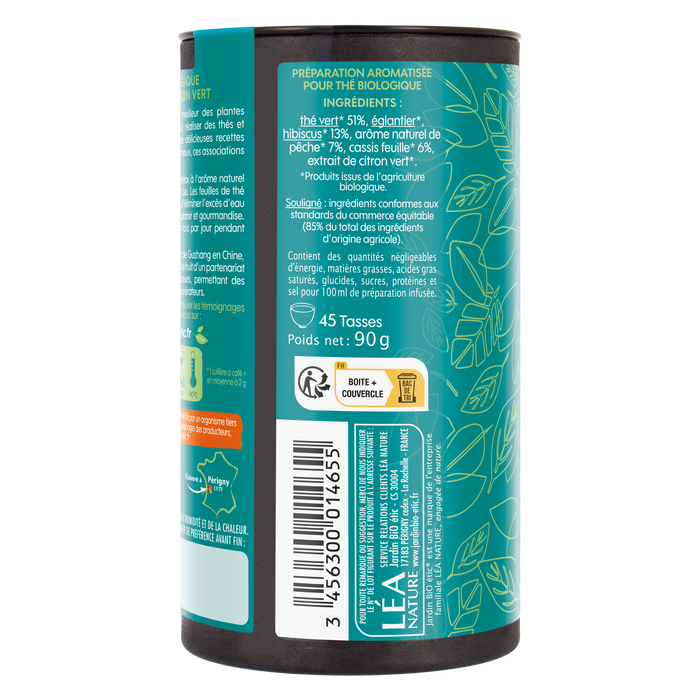 Boho Cosmetics Thé Vert Détox Saveur Pêche Et Citron Vert Bio - Jardin Bio Étic