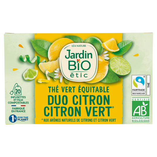 boho cosmetics Thé vert Duo Citron Citron vert bio - Jardin BiO étic