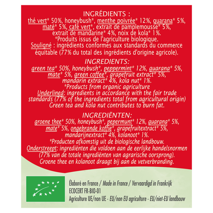 Boho Cosmetics Thé Vert Equitable Brûleur Bio - Jardin Bio Étic