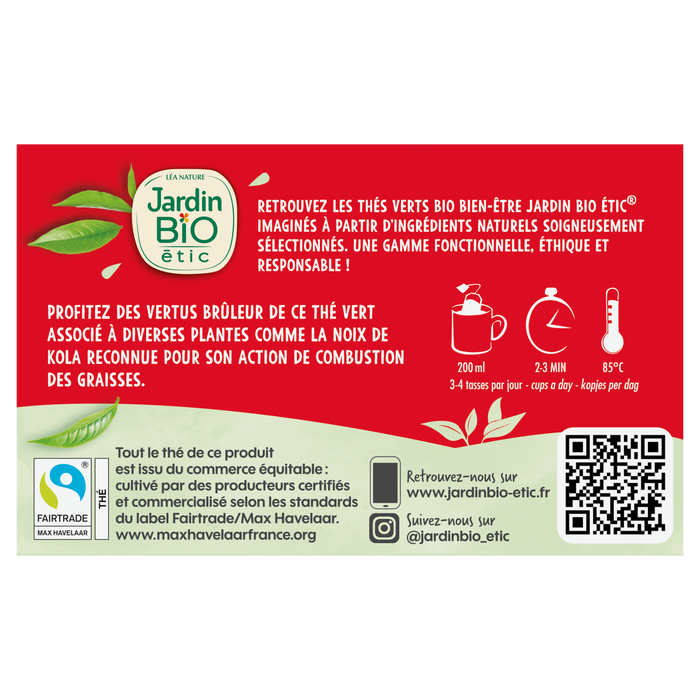 Boho Cosmetics Thé Vert Equitable Brûleur Bio - Jardin Bio Étic