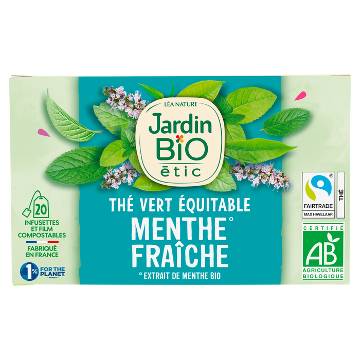 Boho Cosmetics Thé Vert équitable Menthe Bio - Jardin Bio Étic