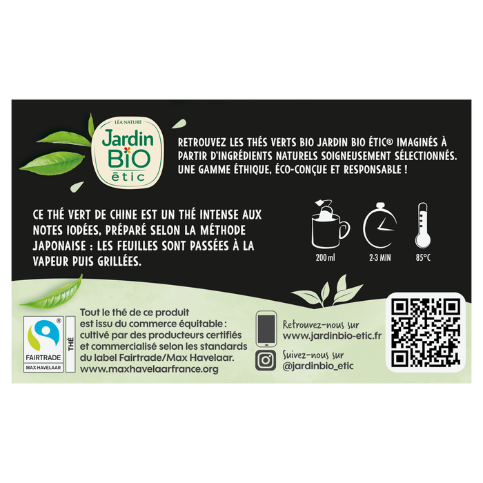 Boho Cosmetics Thé Vert Ethique Sencha - Jardin Bio Étic