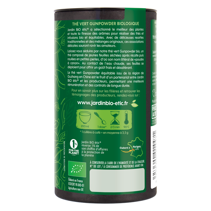 Boho Cosmetics Thé Vert Feuilles Entières Gunpowder Bio - Jardin Bio Étic