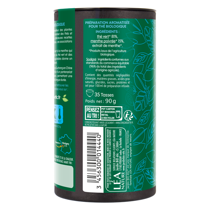 Boho Cosmetics Thé Vert Feuilles Entières Menthe Bio - Jardin Bio Étic