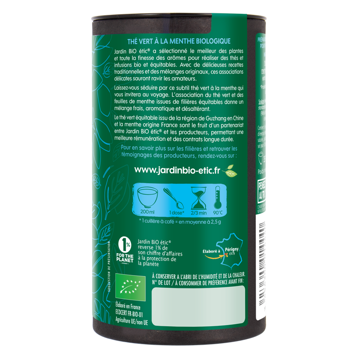 Boho Cosmetics Thé Vert Feuilles Entières Menthe Bio - Jardin Bio Étic
