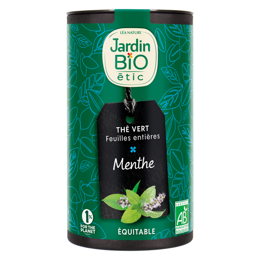 boho cosmetics Thé vert Feuilles entières Menthe bio - Jardin Bio Étic