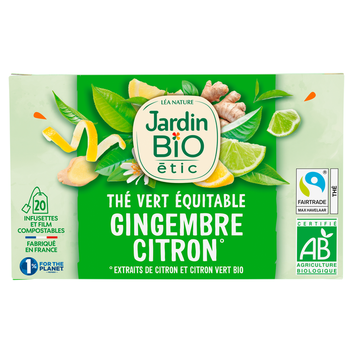 Boho Cosmetics Thé Vert Gingembre Citron Vert Bio - Jardin Bio Étic