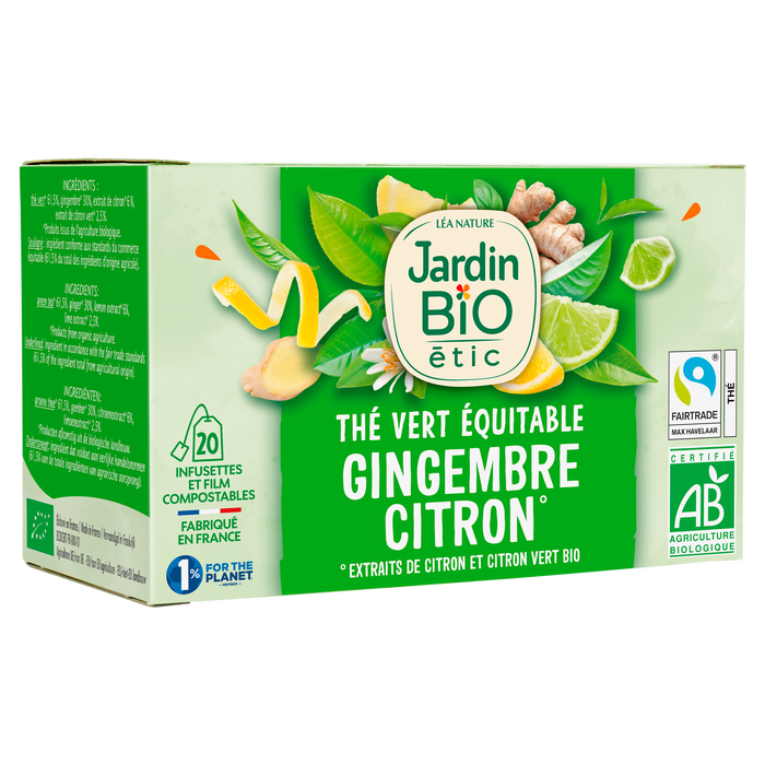 Boho Cosmetics Thé Vert Gingembre Citron Vert Bio - Jardin Bio Étic