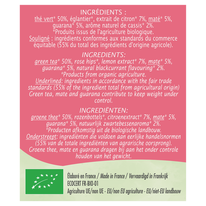 Boho Cosmetics Thé Vert Minceur Bio - Jardin Bio Étic