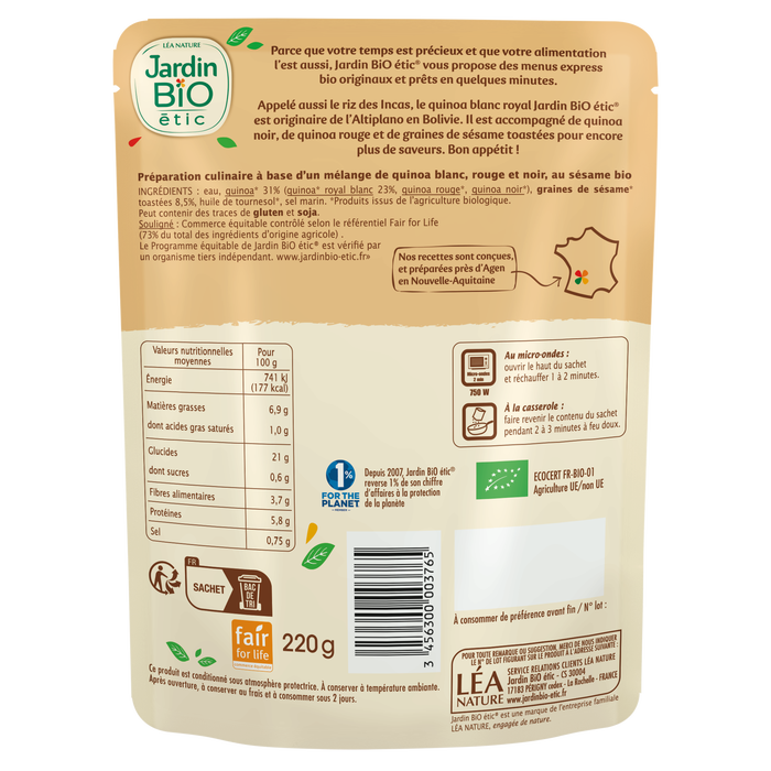 Boho Cosmetics Trio De Quinoa Au Sésame Bio Sans Gluten - Jardin Bio Étic