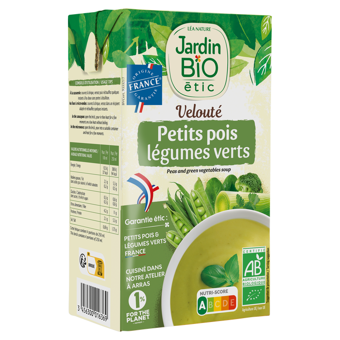 Boho Cosmetics Velouté Petit Pois Légumes - Jardin Bio étic