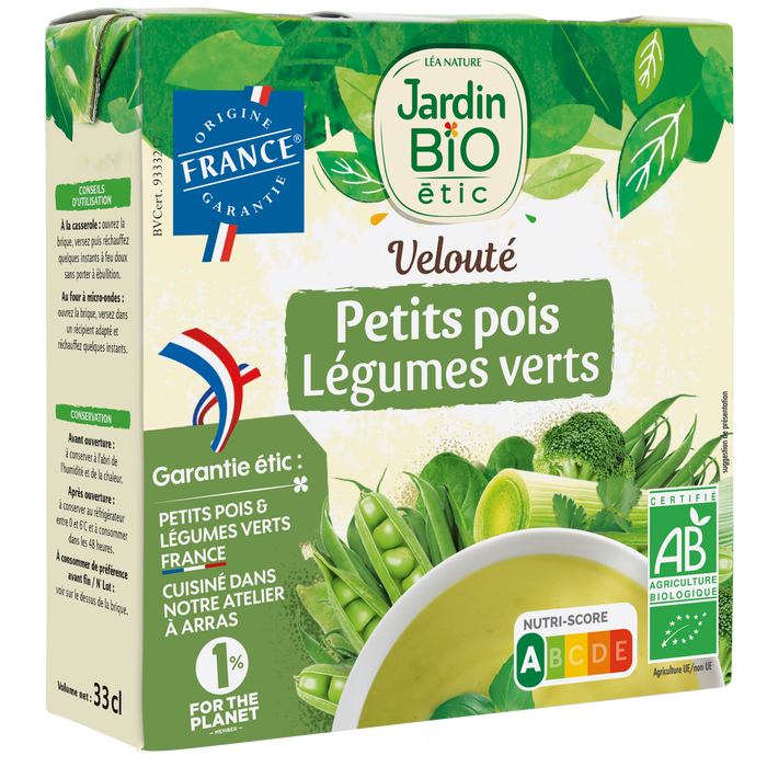 Boho Cosmetics Velouté Petits Pois Légumes Verts - Jardin BiO étic