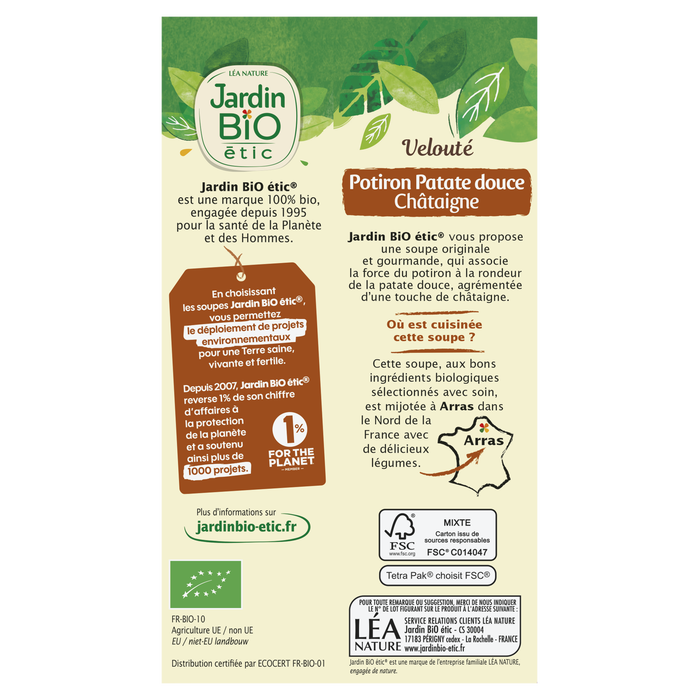 Boho Cosmetics Velouté Potiron Patate Douce Châtaigne - Jardin BiO étic