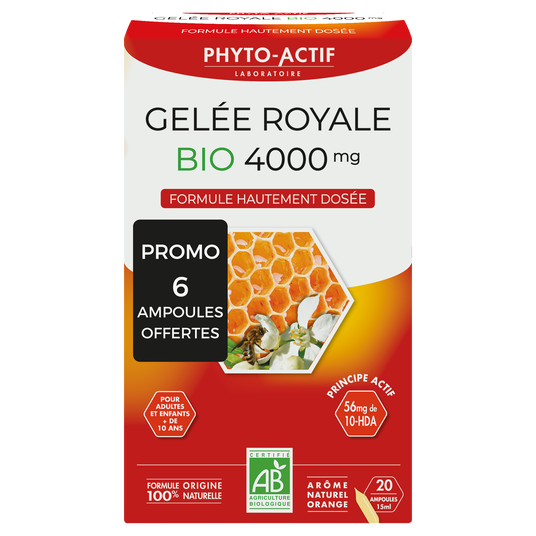 boho cosmetics Vente Ampoules Gelée Royale Bio 4000mg Promo - Immunité