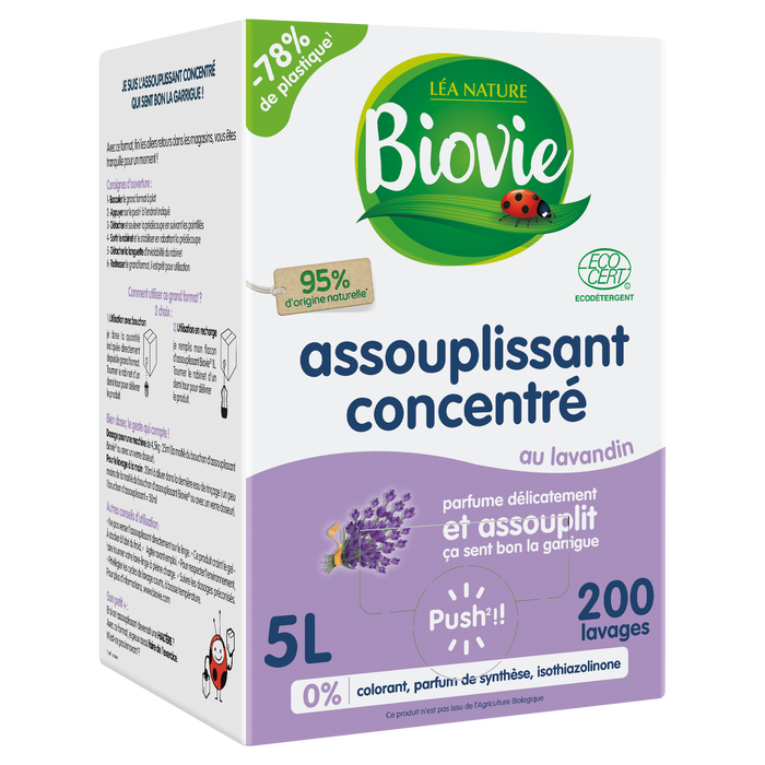 Boho Cosmetics Vente Assouplissant Concentré Lavandin - 200 Lavages - Grand Format - Assouplissants Bio - Léa Nature