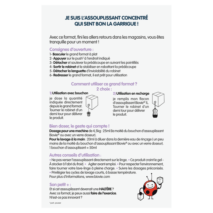 Boho Cosmetics Vente Assouplissant Concentré Lavandin - 200 Lavages - Grand Format - Assouplissants Bio - Léa Nature