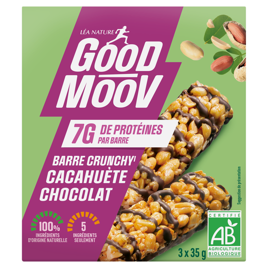 boho cosmetics Vente Barre cacahuète chocolat bio - Diététique sportive