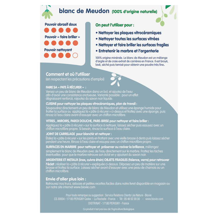 Boho Cosmetics Vente Blanc De Meudon Récure Et Fait Briller - Multi-usages