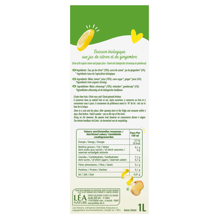 Boho Cosmetics Vente Boisson Citron Gingembre - Jus Et Boissons