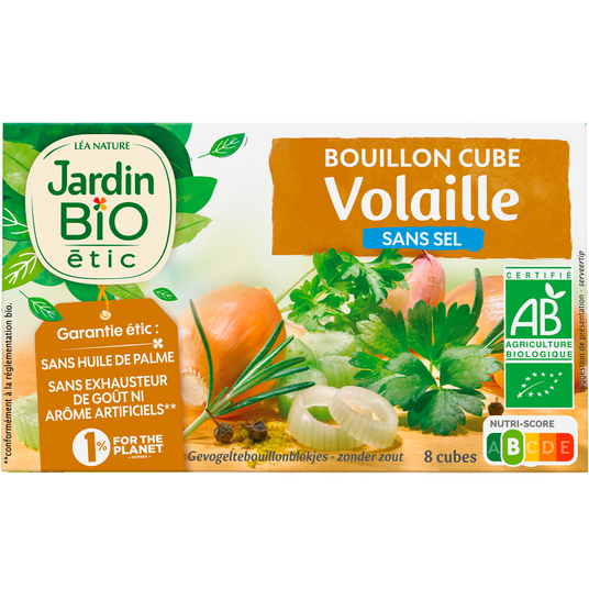 boho cosmetics Vente Bouillon cube volaille bio sans sel - Aides culinaires et condiments