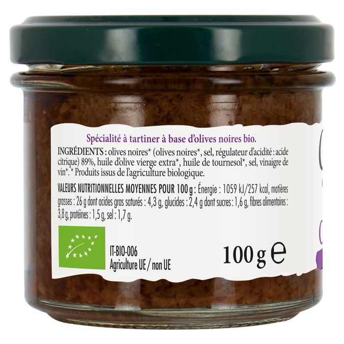 Boho Cosmetics Vente Bruschetta Olives Noires Bio - Apéritifs Snacks Et Tartinables
