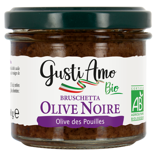boho cosmetics Vente Bruschetta olives noires bio - Apéritifs snacks et tartinables