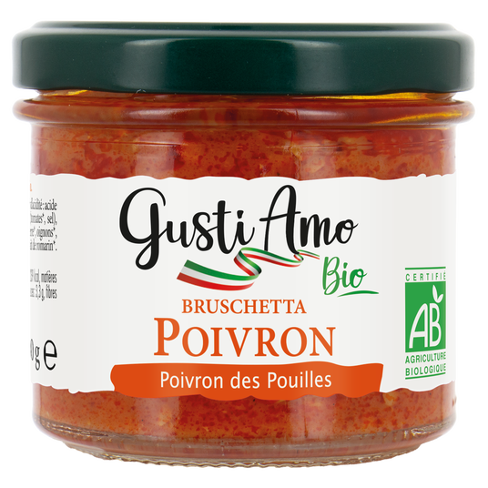 boho cosmetics Vente Bruschetta poivrons bio - Apéritifs snacks et tartinables
