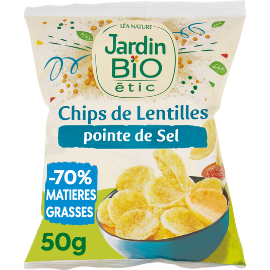 boho cosmetics Vente Chips de lentilles à la pointe de sel - bio - Apéritifs