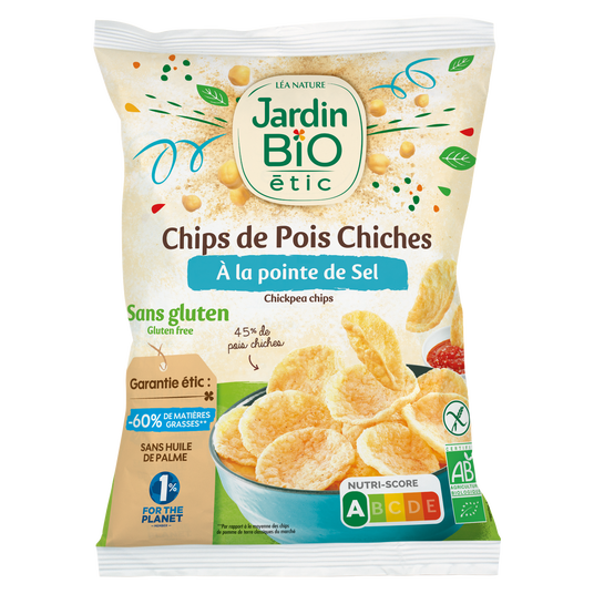 boho cosmetics Vente Chips de pois chiche à la pointe de sel sans gluten - bio - Apéritifs