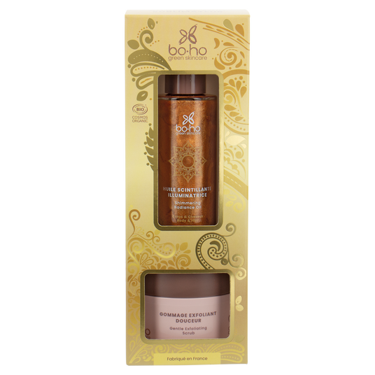 boho cosmetics Vente Coffret Gommage et Huile Gold - Gommage