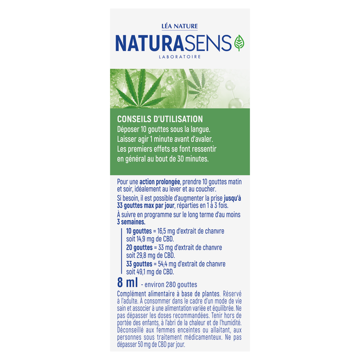 Boho Cosmetics Vente Compte-goutte CBD 5% - Stress Sommeil