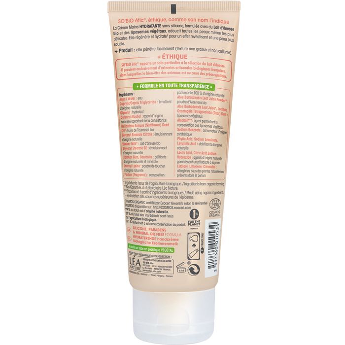 Boho Cosmetics Vente Crème Caresse Hydratante Main - Mon Lait D'ânesse - Crèmes Mains