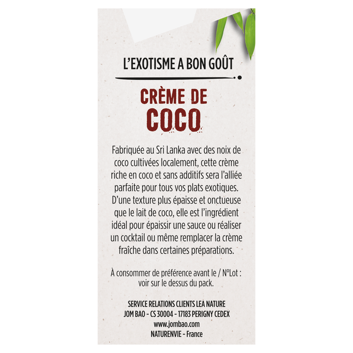 Boho Cosmetics Vente Crème Coco Tetra Bio - 200ml - Les Sauces Et Condiments