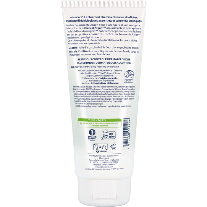 Boho Cosmetics Vente Crème Corps Nourrissante Argan Fleur D’Oranger - 200 Ml - Soins Corps