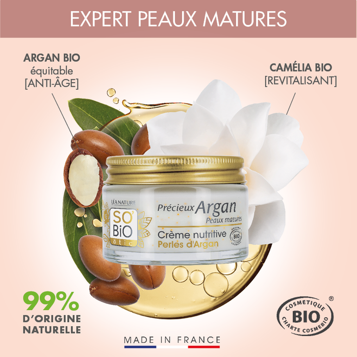 Boho Cosmetics Vente Crème Nutritive Perles D'Argan Précieux Argan Peaux Matures - Crèmes De Jour