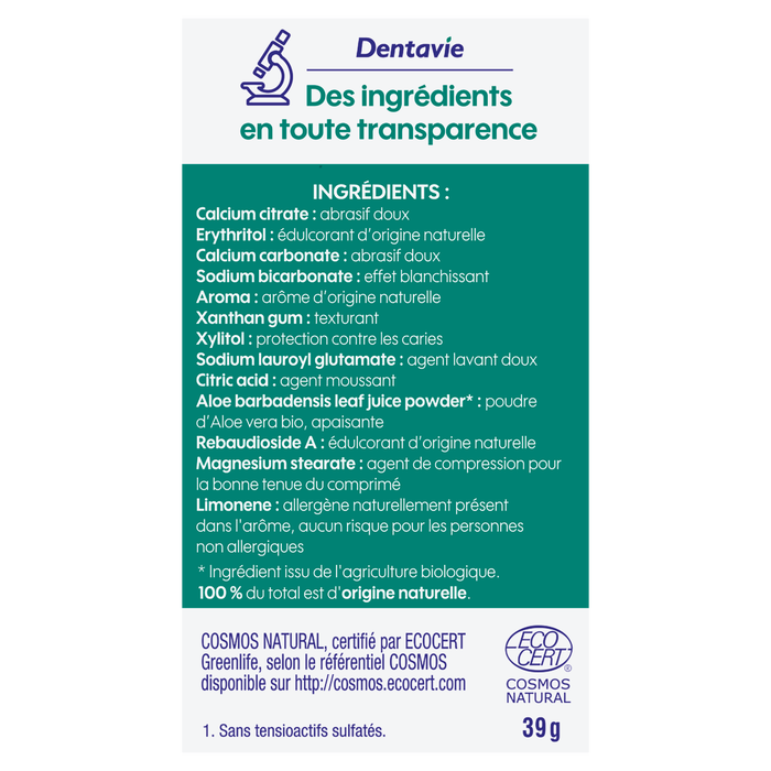 Boho Cosmetics Vente Dentifrice à Croquer Blancheur - Blancheur