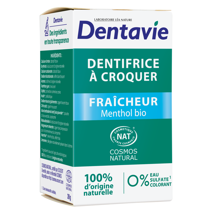 Boho Cosmetics Vente Dentifrice à Croquer Fraîcheur Dentavie - Dentifrices à Croquer