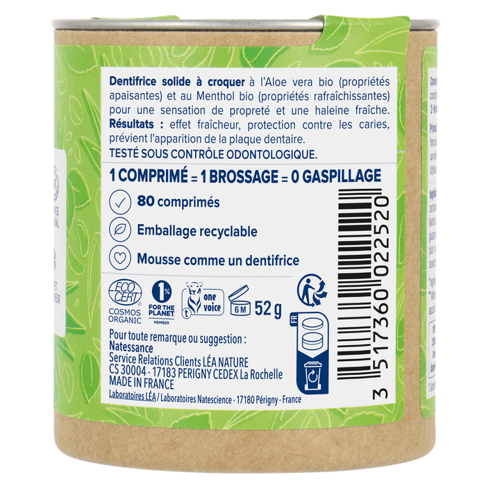Boho Cosmetics Vente Dentifrice à Croquer Fraîcheur - Dentifrices