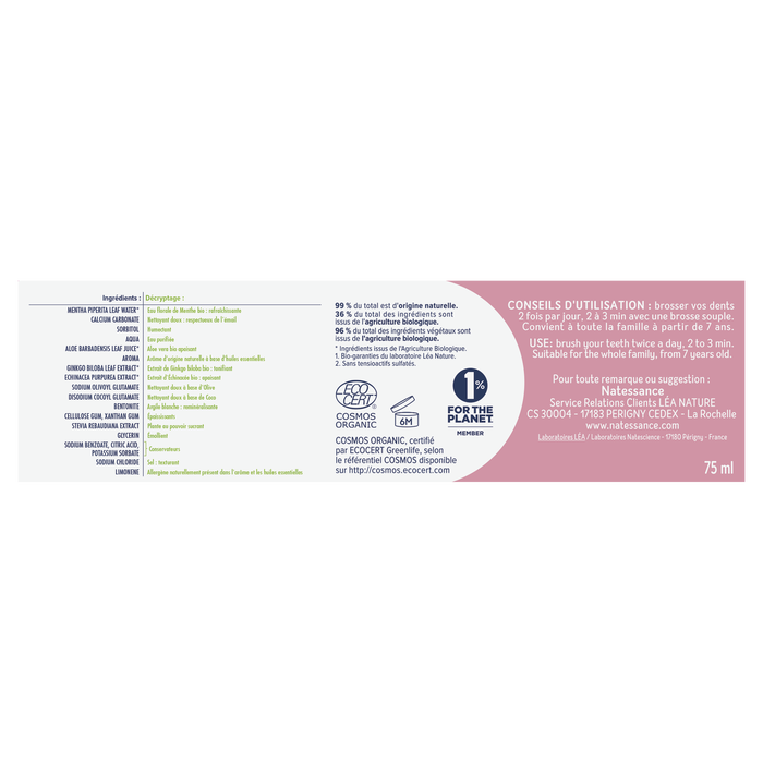 Boho Cosmetics Vente Dentifrice Gencives Sensibles - Dentifrices