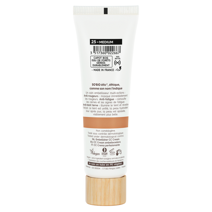 Boho Cosmetics Vente Direct Usine - CC Crème Color Control Perfect - 25 Medium - BB Crèmes CC Crèmes