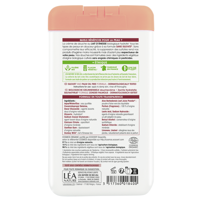 Boho Cosmetics Vente Douche Crème Lait D'ânesse Bio - 450 Ml - Douches